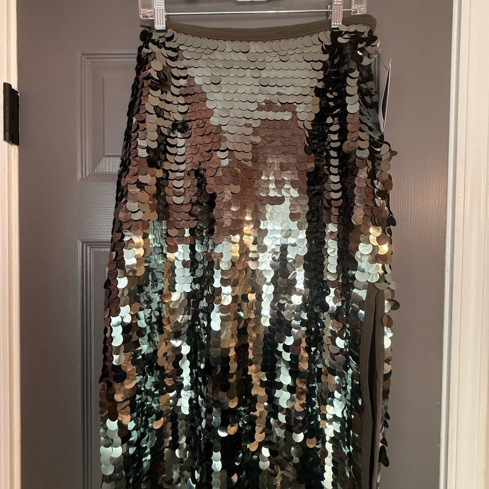Scoop Sequin Embellished Skirt